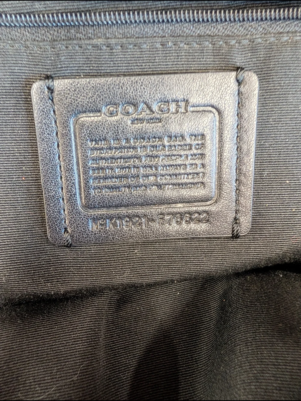 Coach Black Staffiano Leather Mini Backpack with Gold Hardware Accents